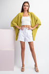 Dolman Short Sleeve Cardigan - 4 Colors