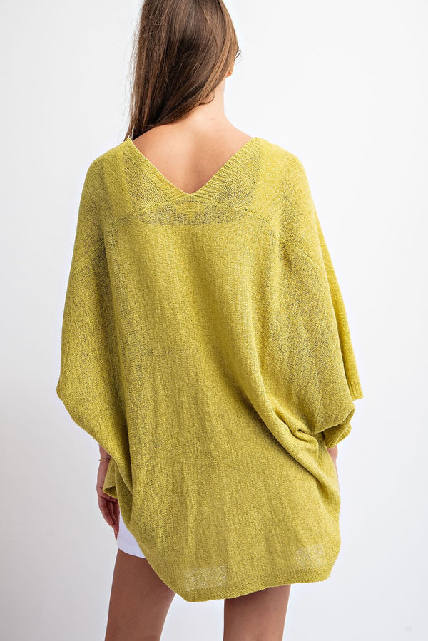 Dolman Short Sleeve Cardigan - 4 Colors