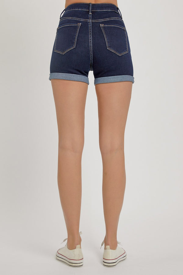 Risen High Rise Double Roll Up Shorts