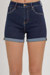 Risen High Rise Double Roll Up Shorts