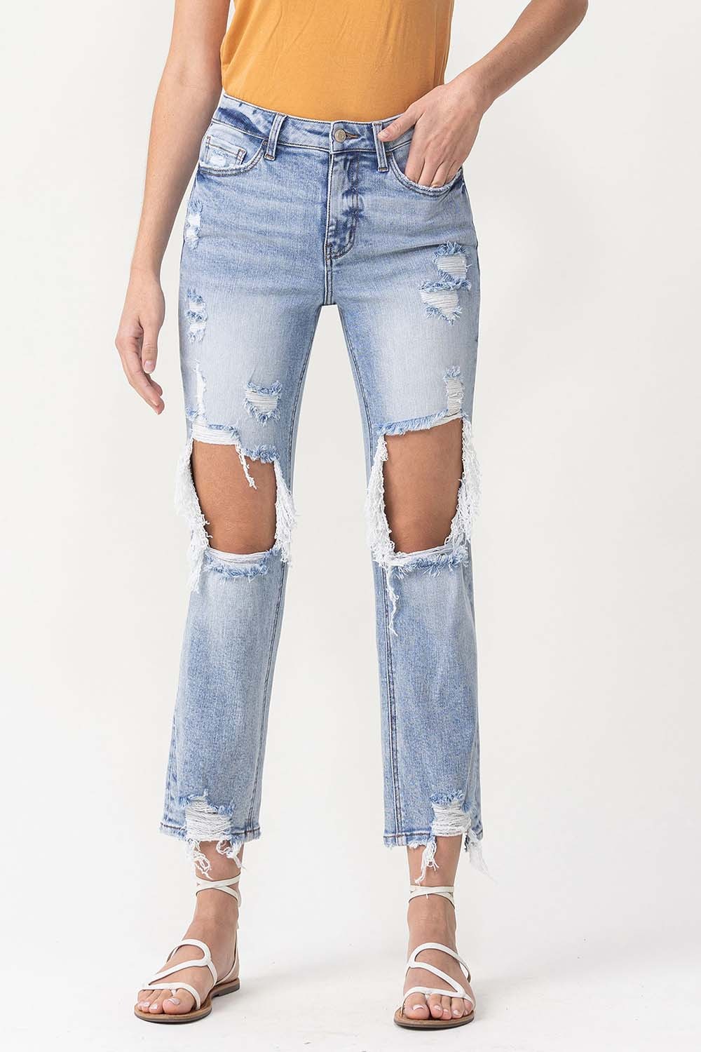 Lovervet High Rise Crop Straight Jeans