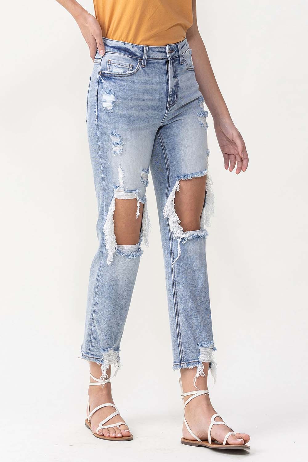 Lovervet High Rise Crop Straight Jeans