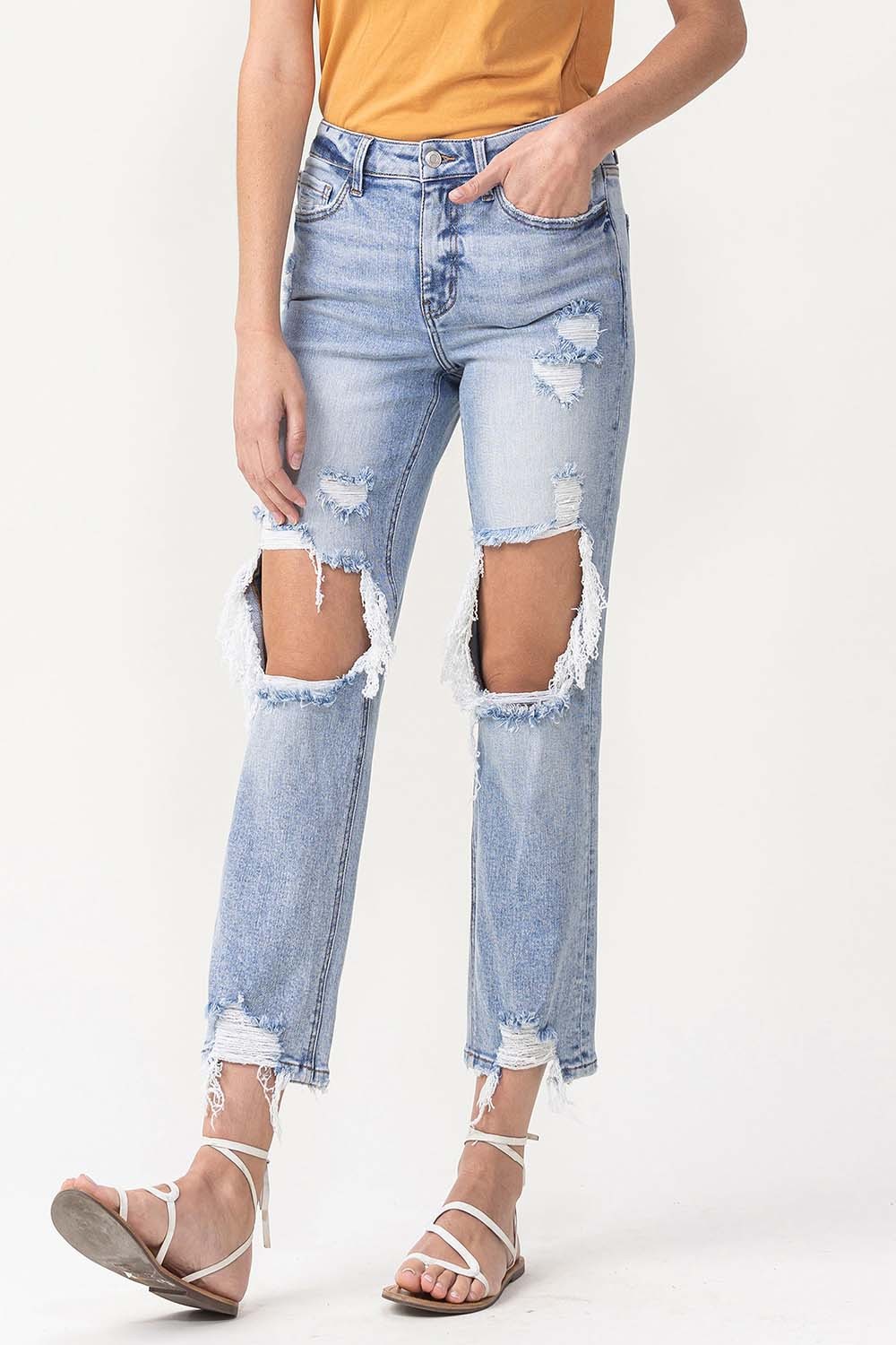 Lovervet High Rise Crop Straight Jeans