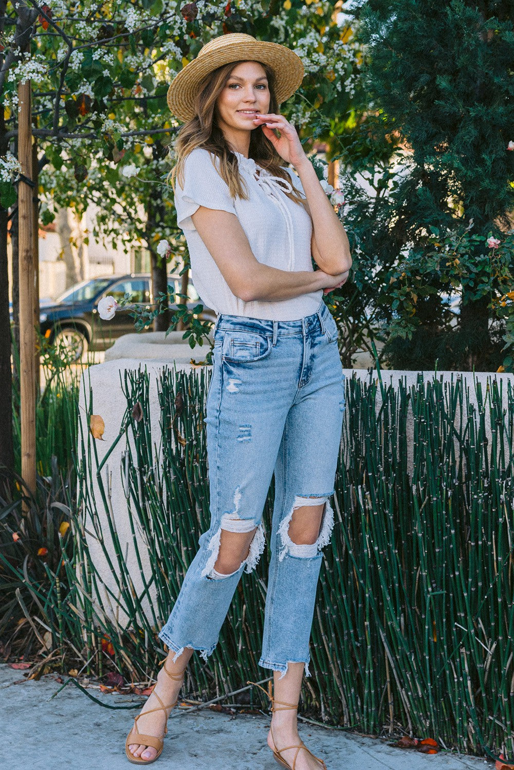 Lovervet High Rise Crop Straight Jeans
