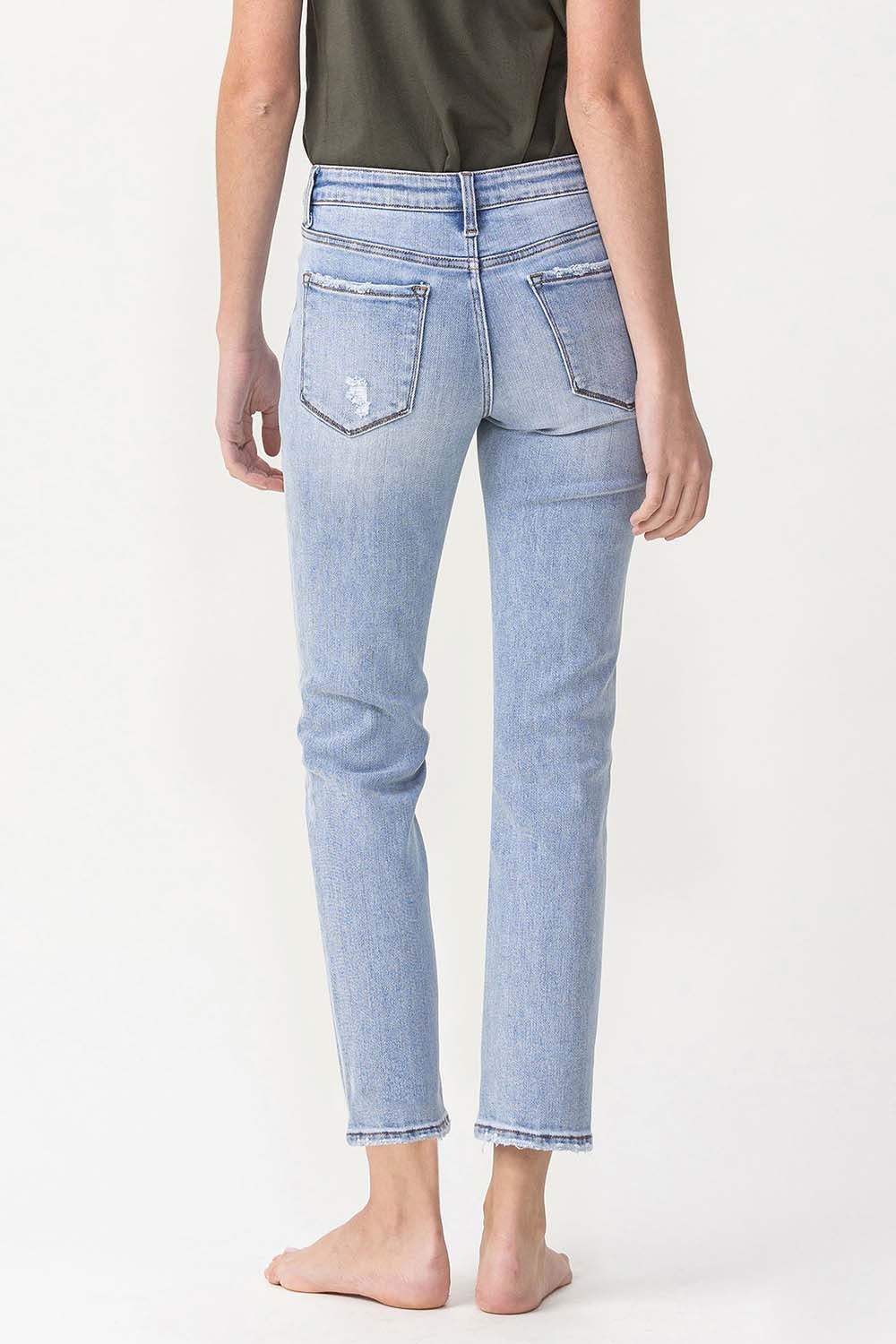 SALE Lovervet by Vervet Mid Rise slim Straight Jeans - Curvy Size