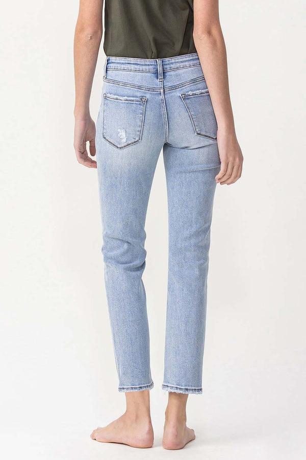 SALE Lovervet by Vervet Mid Rise slim Straight Jeans - Curvy Size