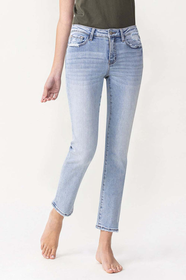 SALE Lovervet by Vervet Mid Rise slim Straight Jeans - Curvy Size