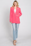 GeeGee Neon Color One-Button Blazer - Curvy Size