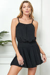 SALE Sleeveless Romper with Stretch Waist- Curvy Size