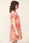 Print Mixed Babydoll Shift Dress - 2 Colors