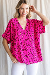 Leopard Print Boxy Top - Curvy Size