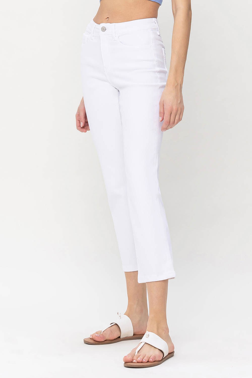 Vervet High Rise Crop Straight Jeans