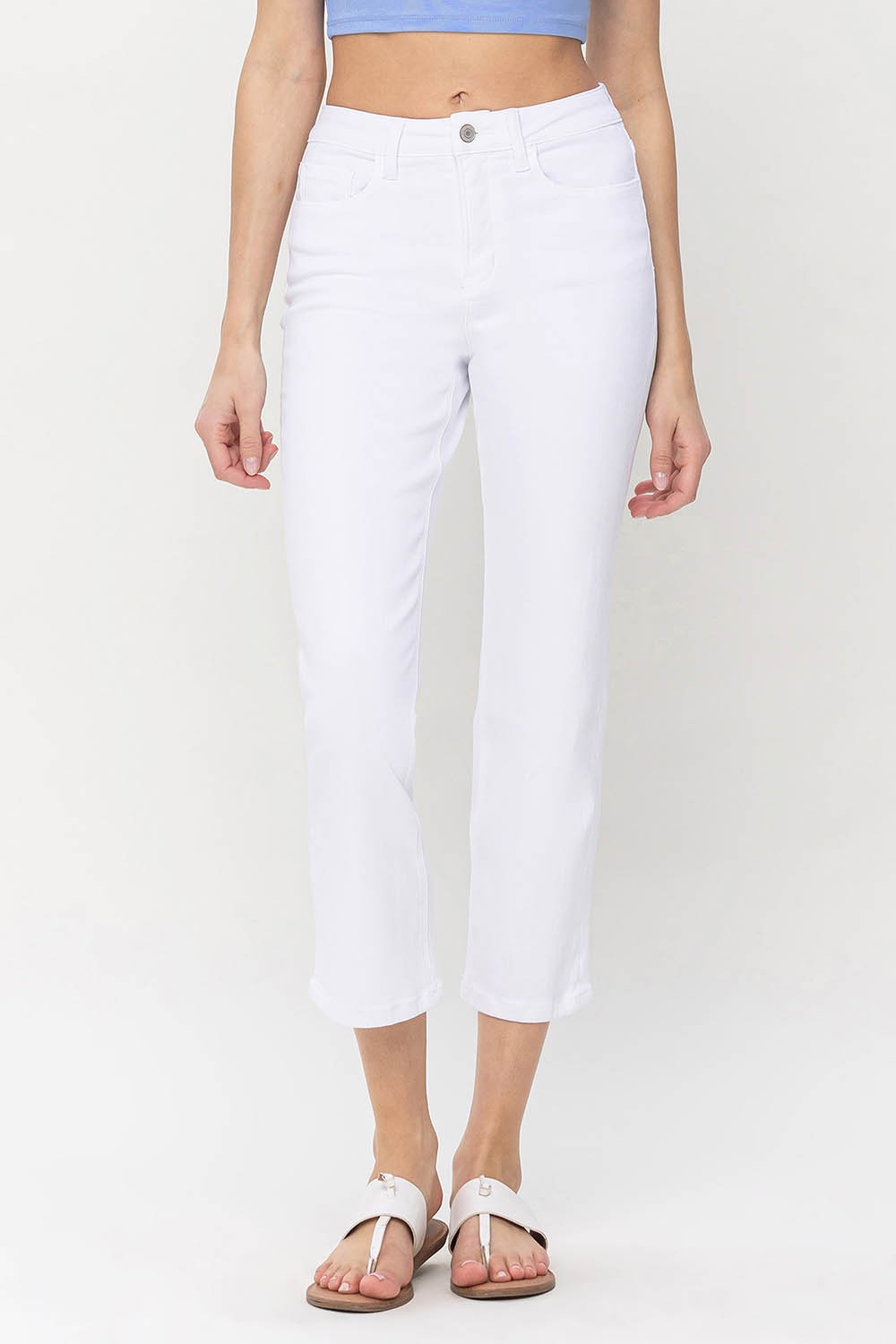 Vervet High Rise Crop Straight Jeans