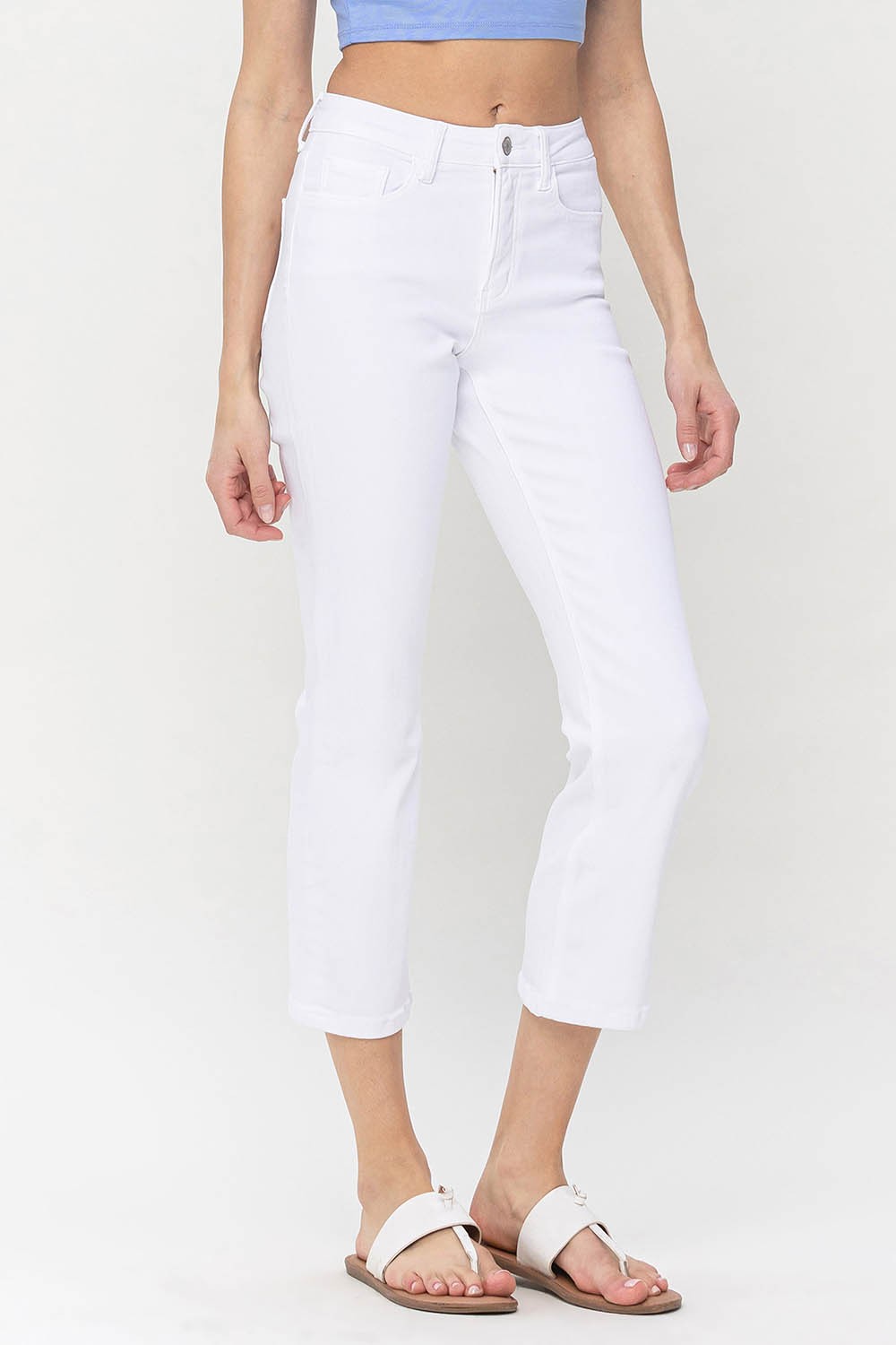 Vervet High Rise Crop Straight Jeans
