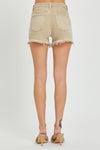 Risen Mid Rise Shorts with Frayed Hem - 2 Colors