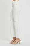 Risen High Rise Tummy Control Button Down Ankle Straight Pants