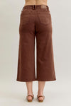 Judy Blue MR wide Crop Garment Dyed Utility Pkts - Curvy Size