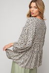 Printed Challis Babydoll Tunic