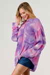 Tie Dye Button Down Top