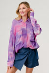 Tie Dye Button Down Top