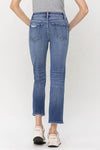 Flying Monkey Mid Rise Cropped Straight Jeans