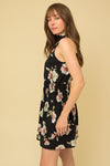 Sleeveless Halter Neck Floral Print Dress