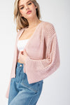 Eyelet Knit Cardigan - 3 Colors