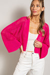 Eyelet Knit Cardigan - 3 Colors