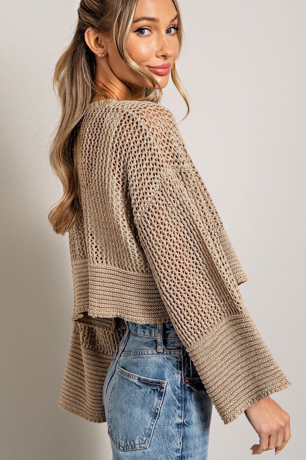 Eyelet Knit Cardigan - 3 Colors