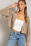 Eyelet Knit Cardigan - 3 Colors