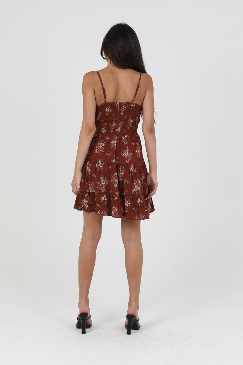 V-Neck Cutout Twist Front Sundress