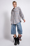 Plaid Printed Button Down Shirt