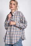 Plaid Printed Button Down Shirt