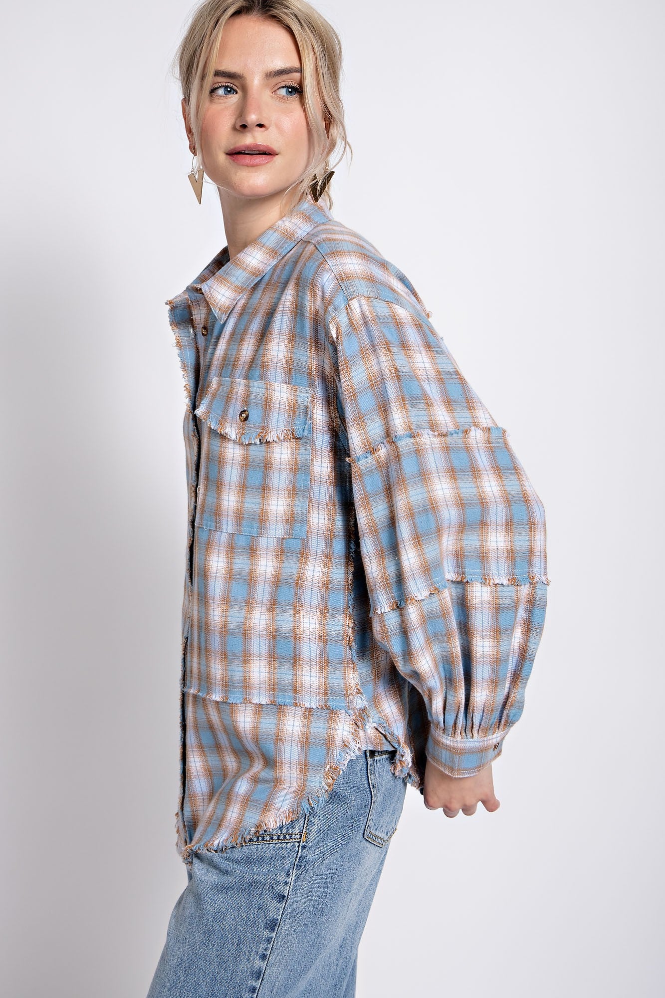 Plaid Printed Button Down Shirt