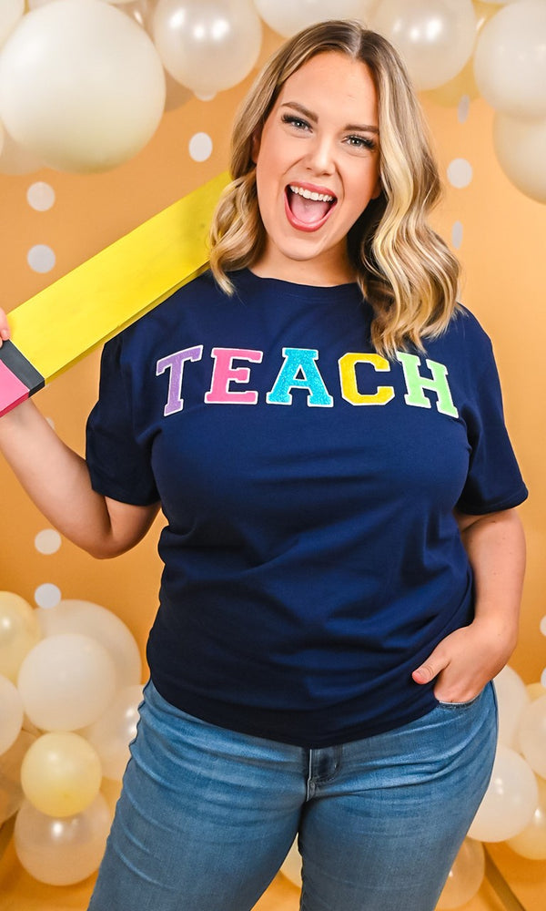 Soft Ideal Chenille Teach T-Shirt