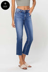 Vervet Melissa Mid Rise Crop Straight Jeans - Curvy Size
