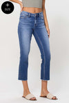 Vervet Melissa Mid Rise Crop Straight Jeans - Curvy Size
