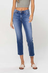 Vervet Melissa Mid Rise Crop Straight Jeans - Curvy Size