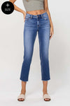 Vervet Melissa Mid Rise Crop Straight Jeans - Curvy Size
