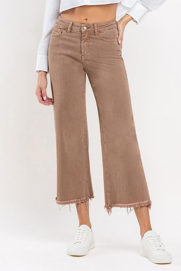 Vervet High Rise Crop Wide Leg Jeans