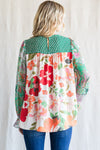 Mixed Print Chiffon Top