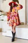 Tropical Button Down Shirt Dress
