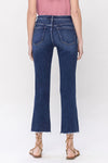 Vervet Mid Rise Raw w/Step Hem Crop Flare Jeans