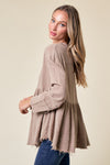 Edge washed long sleeve button down shirts