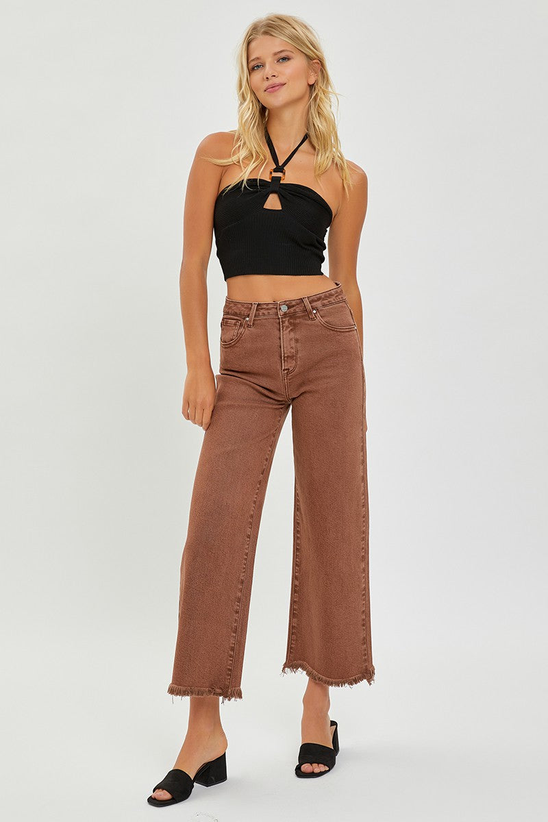 Risen High Rise Crop Wide Leg Pants