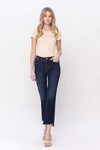 Vervet High Rise Step w/raw Hem Crop Flare Jean