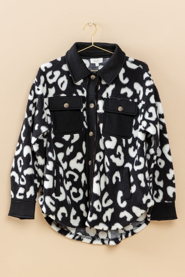 Leopard Fleece Jacket
