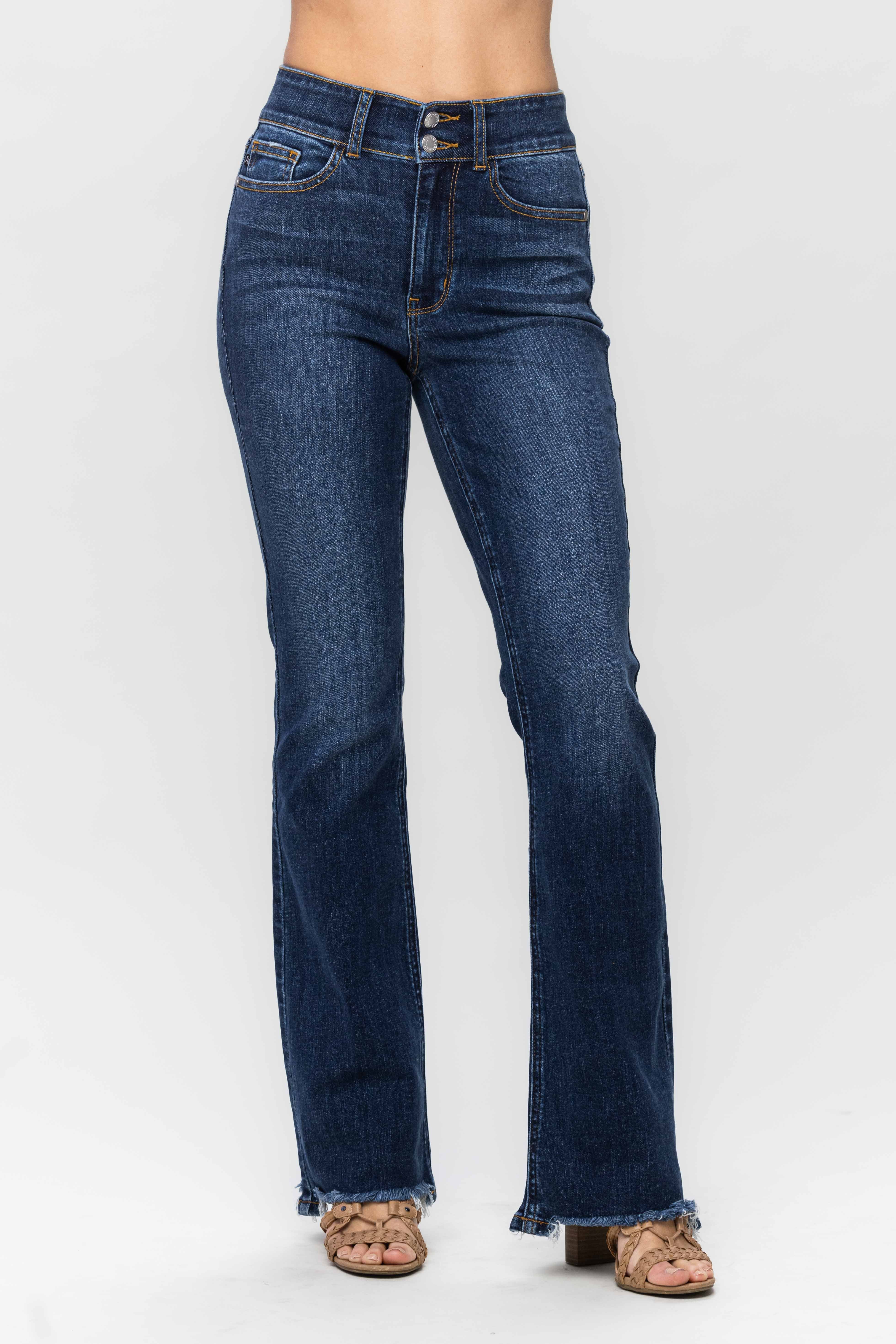 Judy Blue HW Vintage Frayed Hem Bootcut