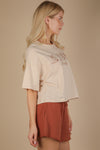 Very J Oversized Screen Print Graphic Casual Knit T Shirt
