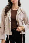 Blu Pepper Snap Button Zip Up Hooded Jacket